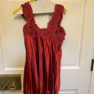 BCBG Floral Embroidered Silk Dress